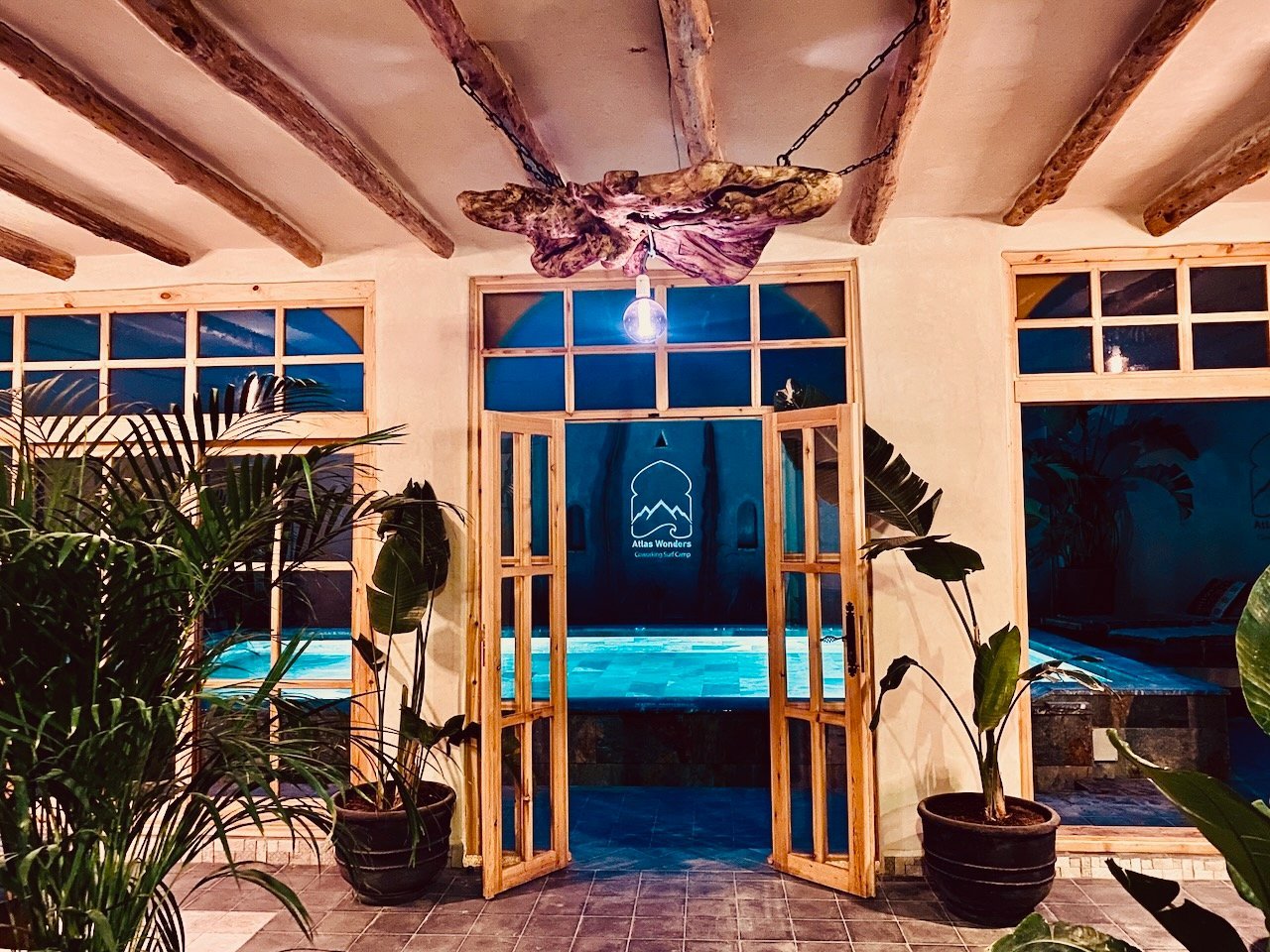 Atlas Wonders Coworking Surf camp - beachfront location