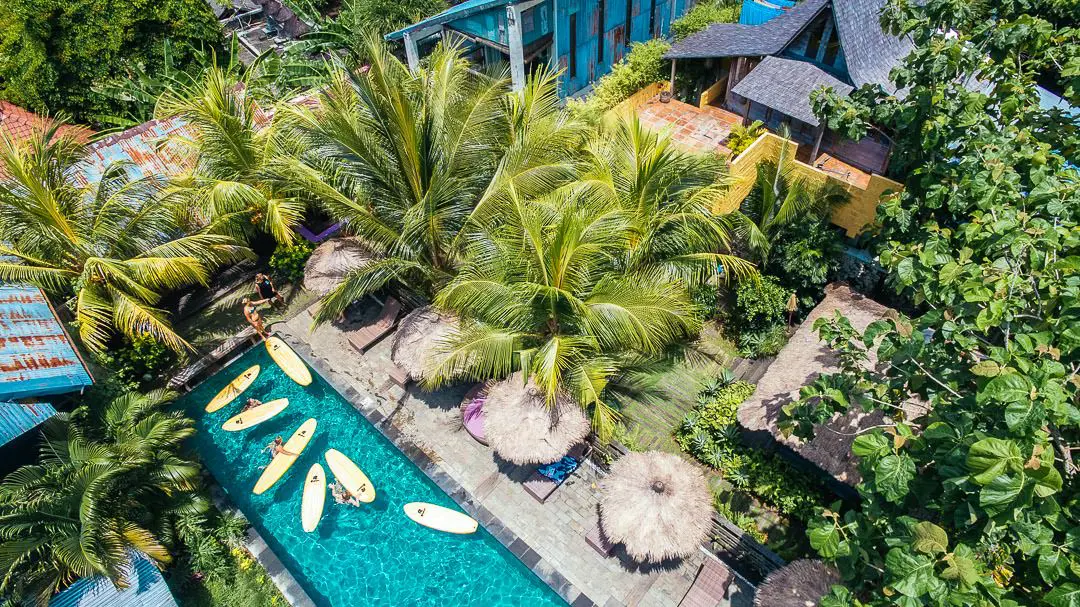 Rapture Surfcamp Bali Green Bowl - aerial view
