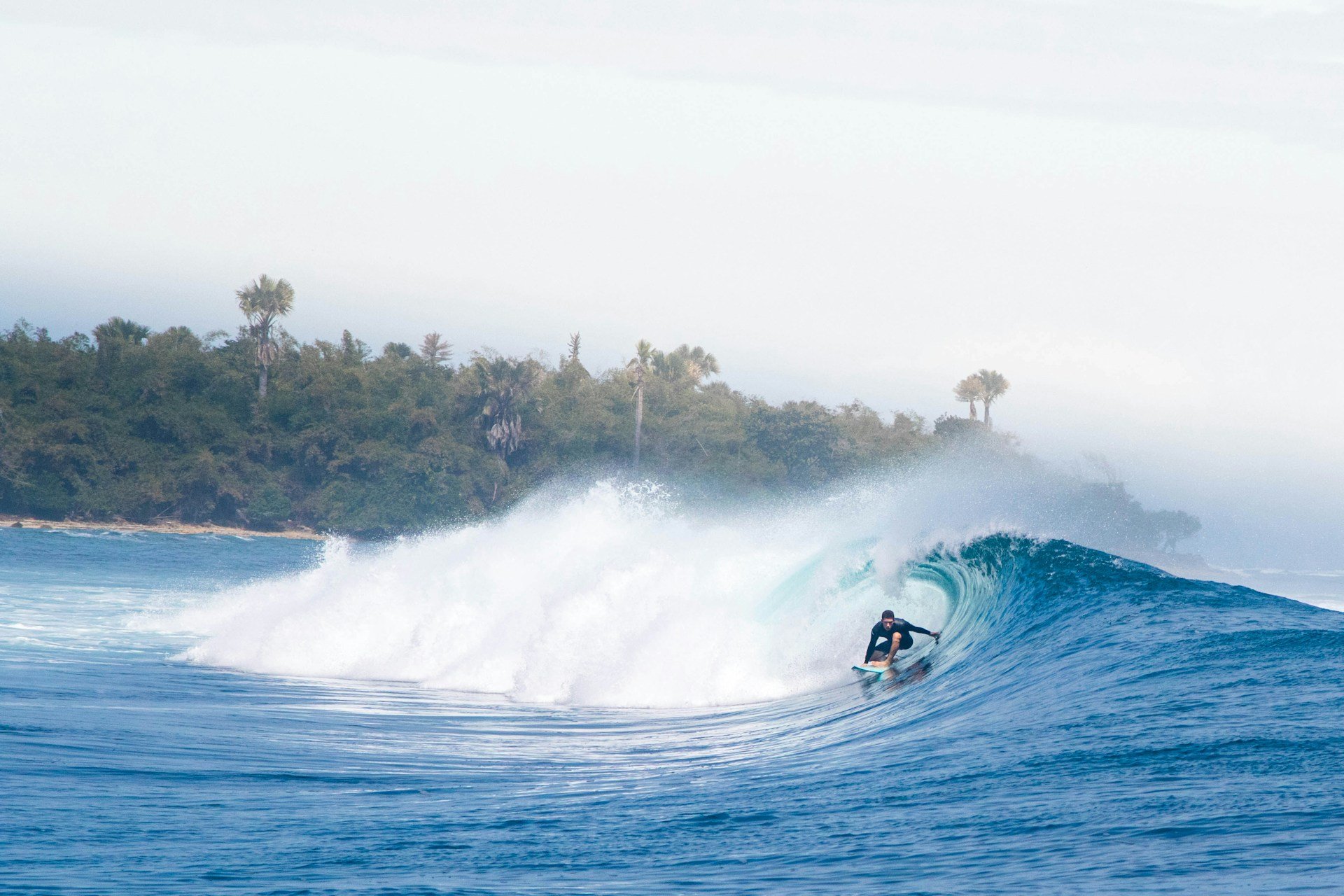 Charging big waves in Java. Photo: Jeremy Bishop