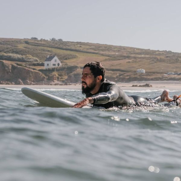 Matt surfing